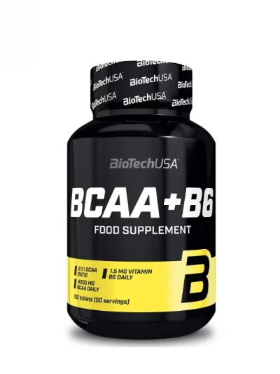 BCAA + B6 by BioTechUSA contains 100 tablets.