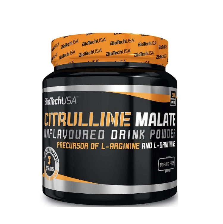 Citrulline Malate contains 300 grams unflavoured powder, produced by BioTechUSA