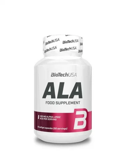 ALA Alpha Lipoic Acid by BioTechUSA, contains 250mg x 50 capsules.